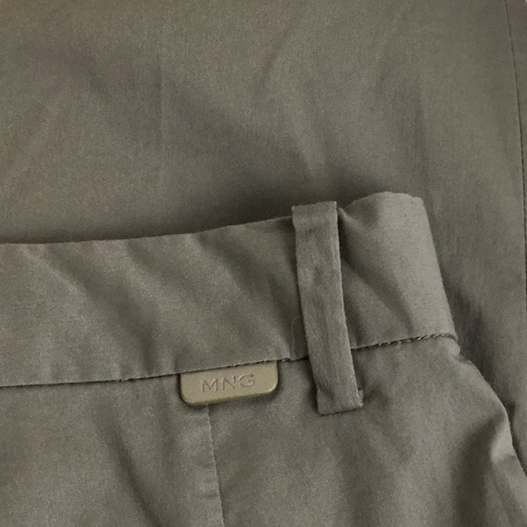 MNG Mango Olive Green Pleated Pants Straight Leg Size 30 Dress Pants - Picture 5 of 7